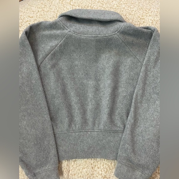Girls Size 8 Gray fleece crop pullover sweatshirt -Go Warm - Picture 6 of 11